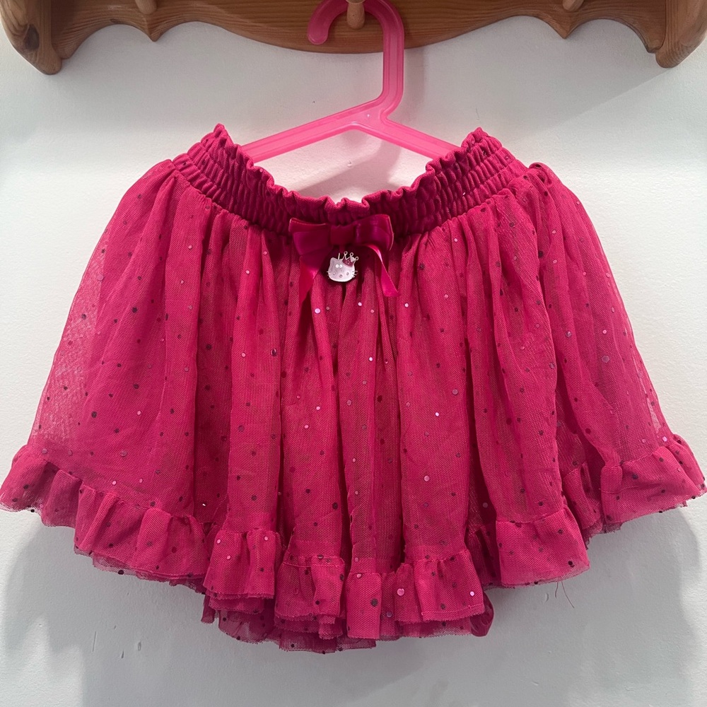Pink Tulle Skirt with Bow